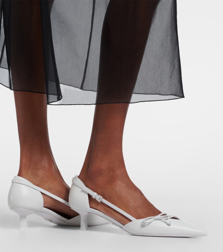 Prada Bow-detail leather pumps