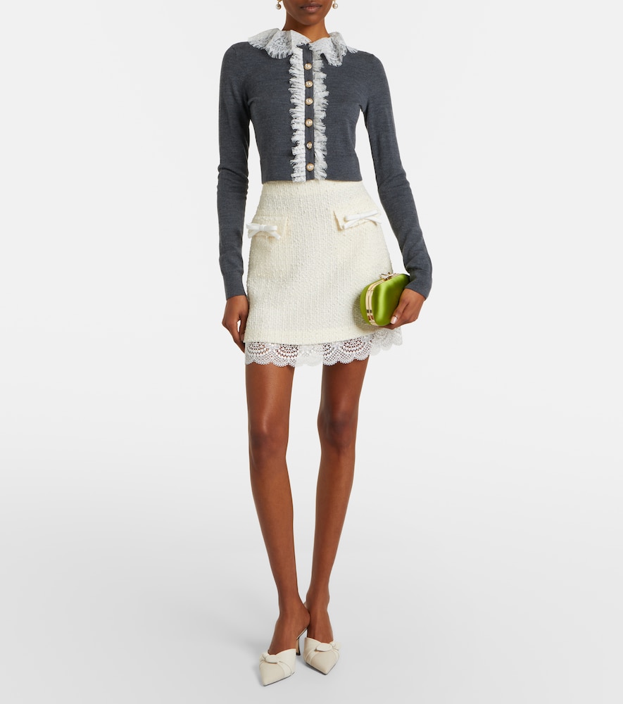  Self-portrait Self-portrait Cardigan Aus Wolle Mit Spitze 