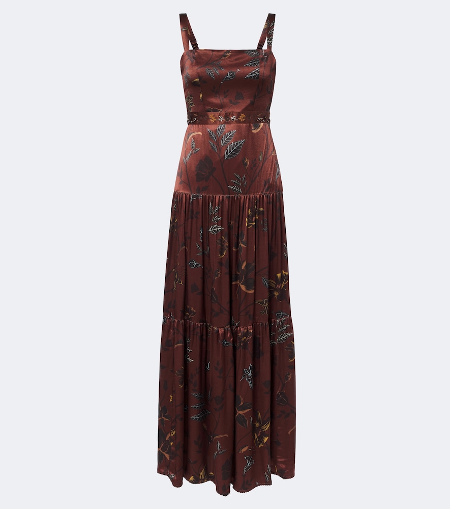 Bedrucktes Maxikleid Lima aus Satin