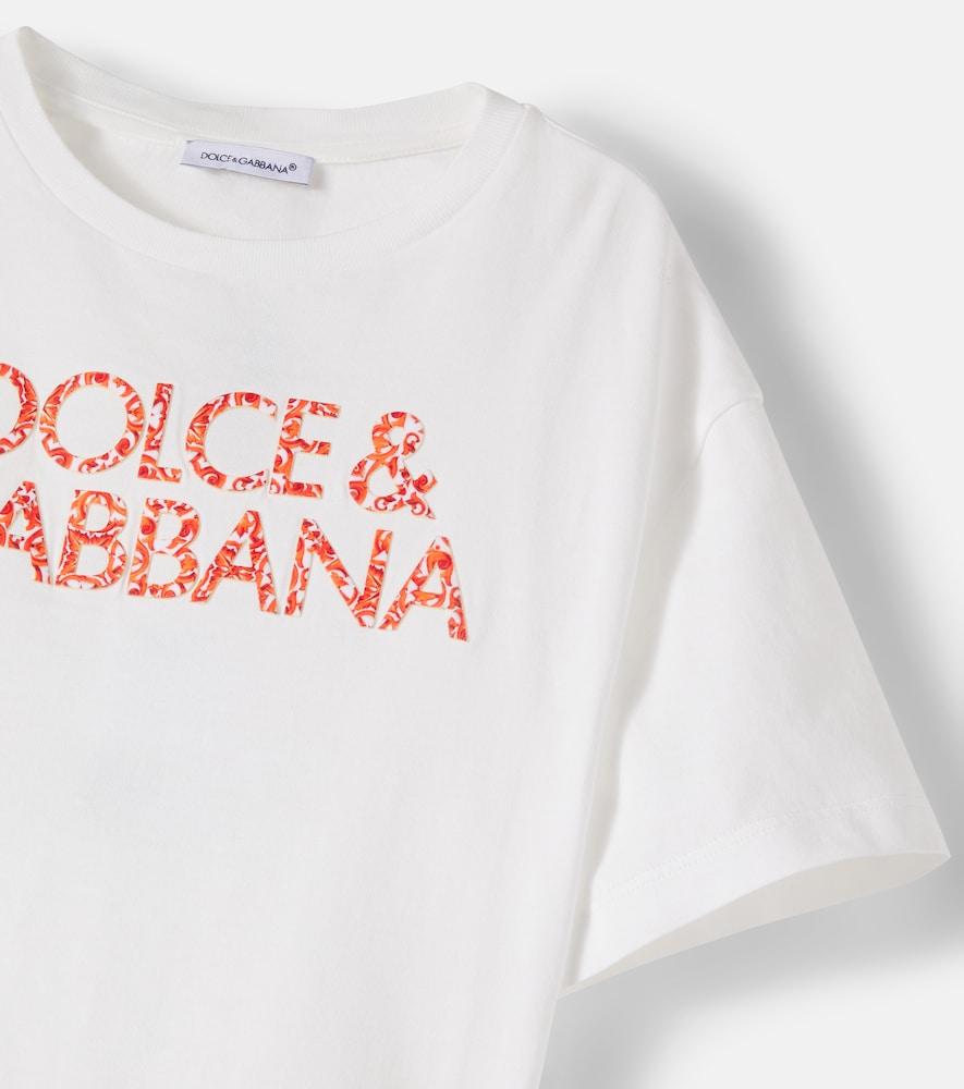  Dolce&gabbana Kids Dolce&gabbana Kids T-shirt Aus Baumwoll-jersey Mit Logo 