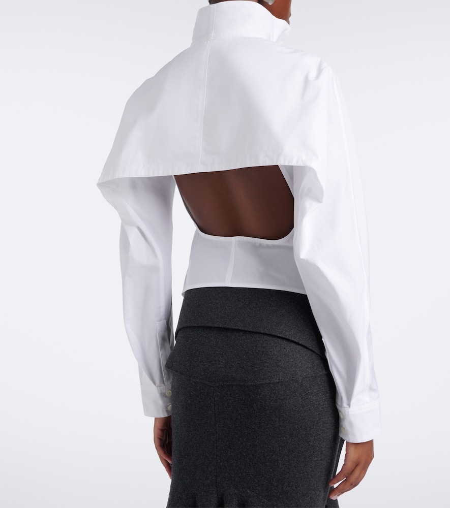 Tulipe Open-Back Cotton Poplin Shirt
