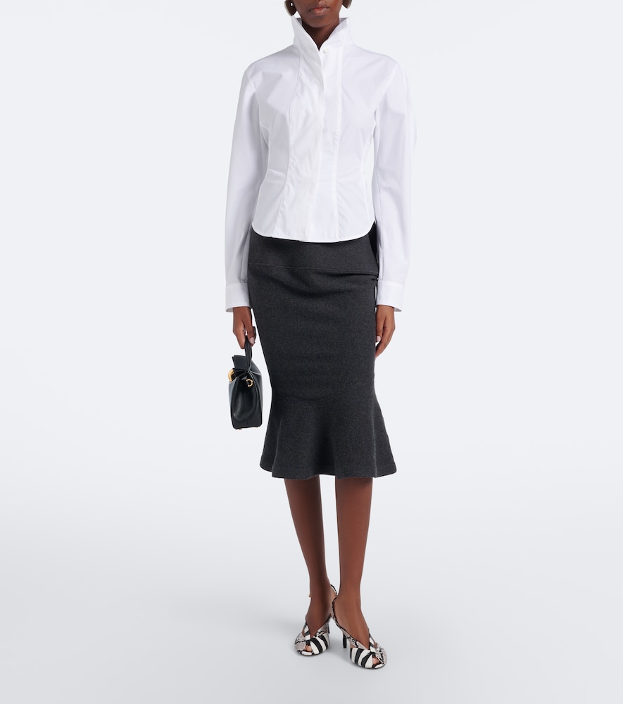 Tulipe Open-Back Cotton Poplin Shirt
