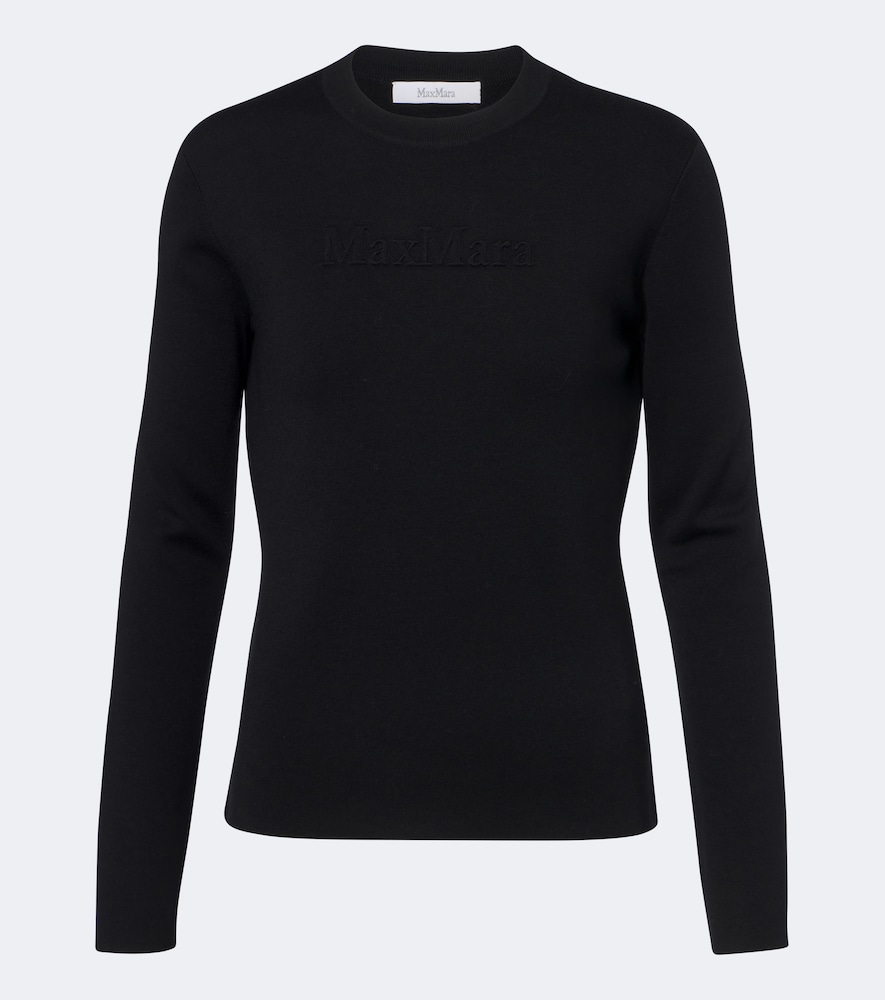 Max Mara Women's Black Virgin Wool Sweater UK Size 10 - Mytheresa