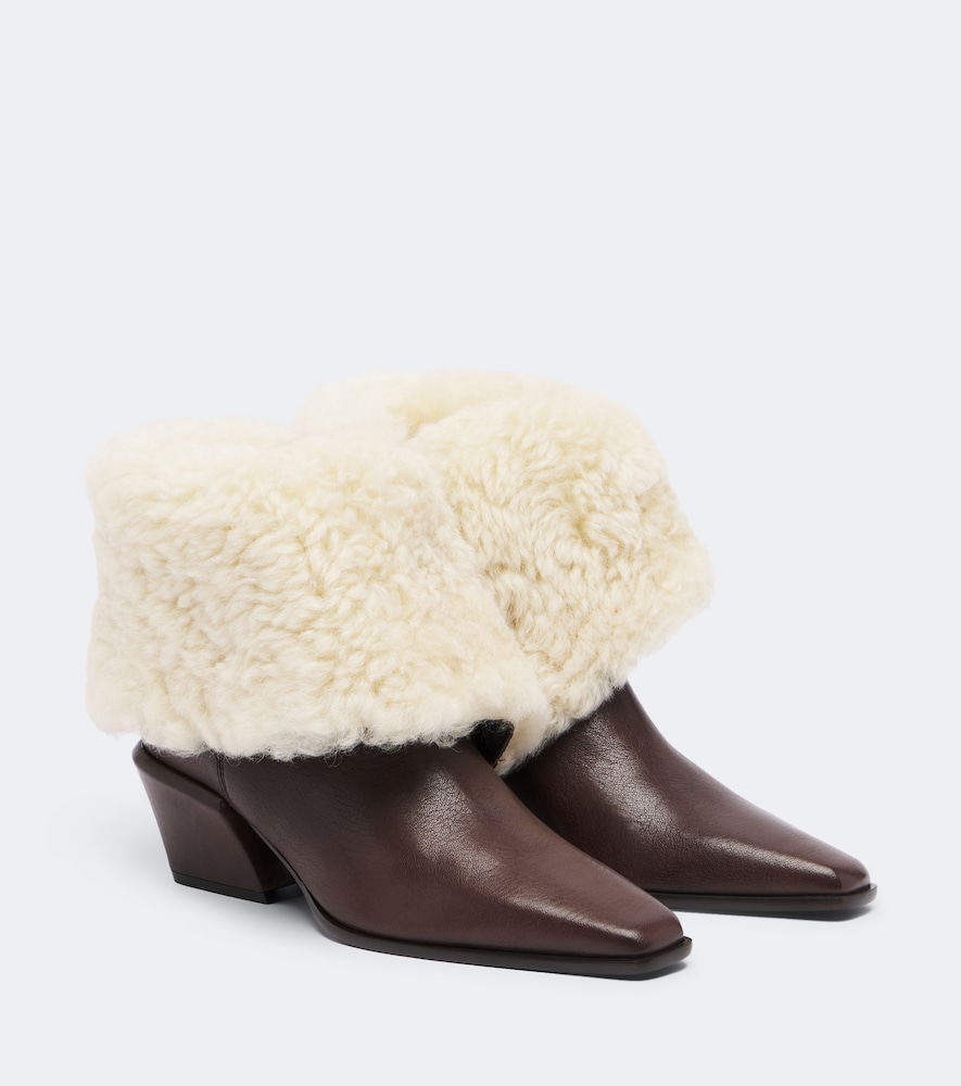 Ankle Boots Bettina aus Leder und Shearling