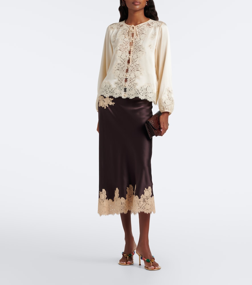 Dôen Elowen Lace-Trimmed Midi