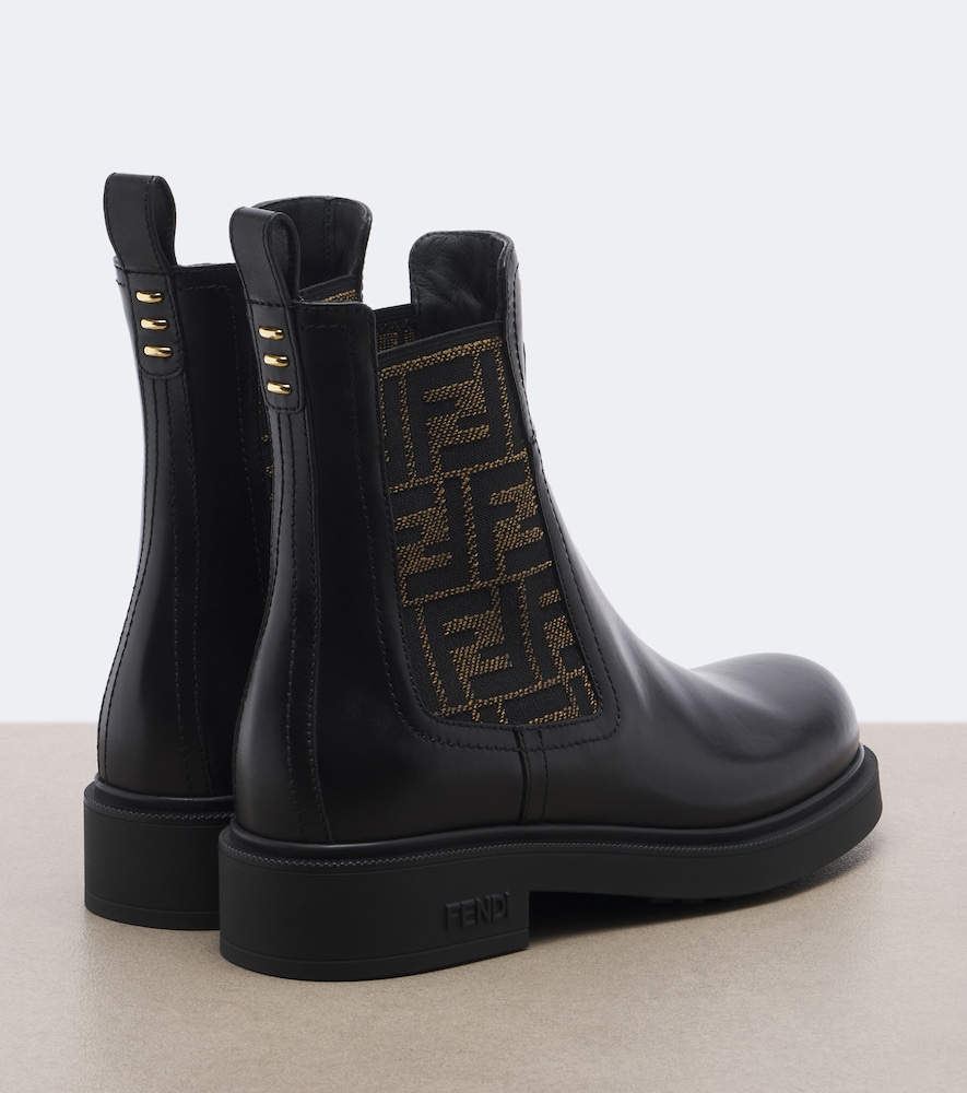 Fendi Commando Leather Chelsea Boots