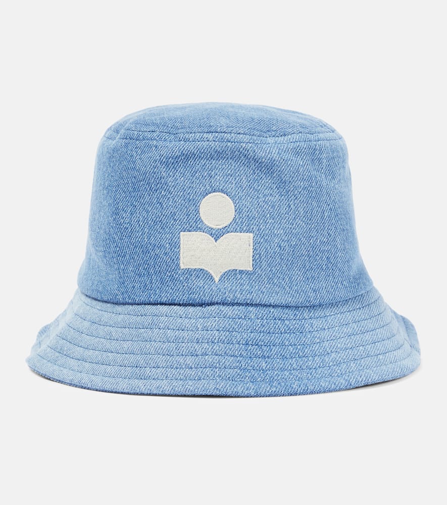 Shop Isabel Marant Haley Denim Bucket Hat In Light Blue