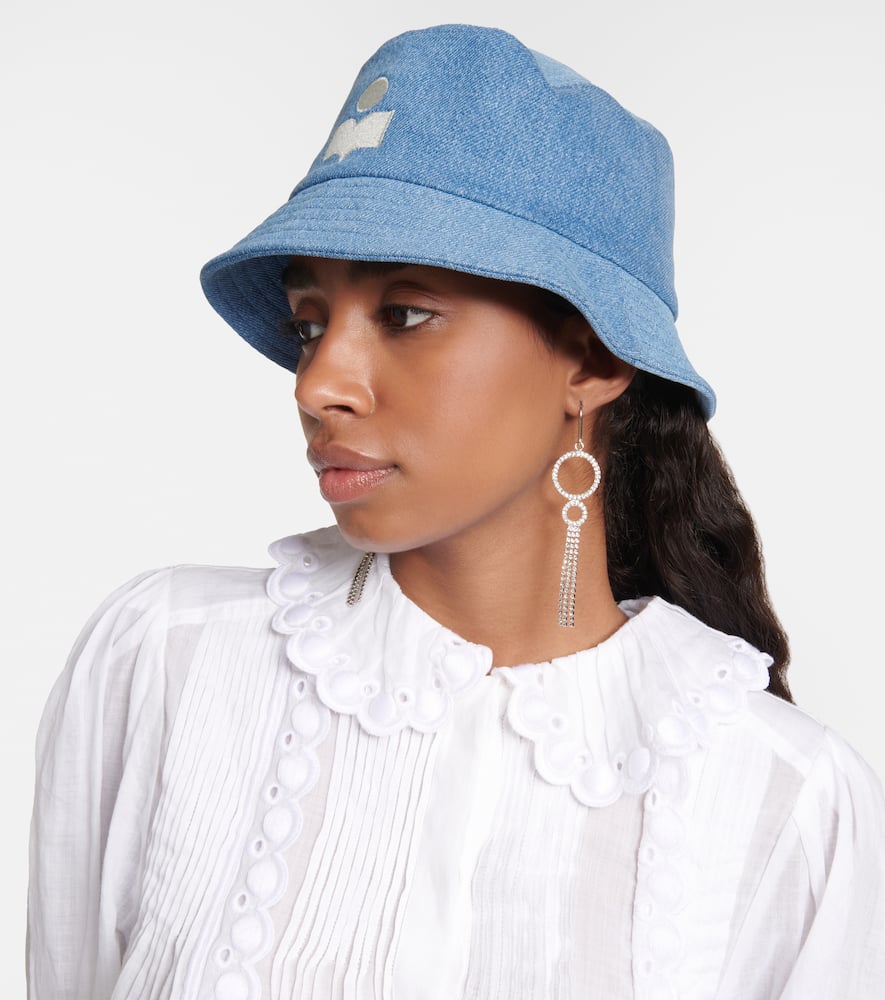 Shop Isabel Marant Haley Denim Bucket Hat In Light Blue