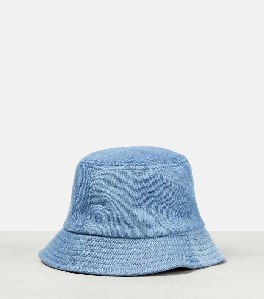 Shop Isabel Marant Haley Denim Bucket Hat In Light Blue