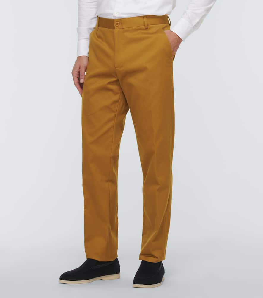 Loro Piana Cotton Chino Pants In Desert Mist