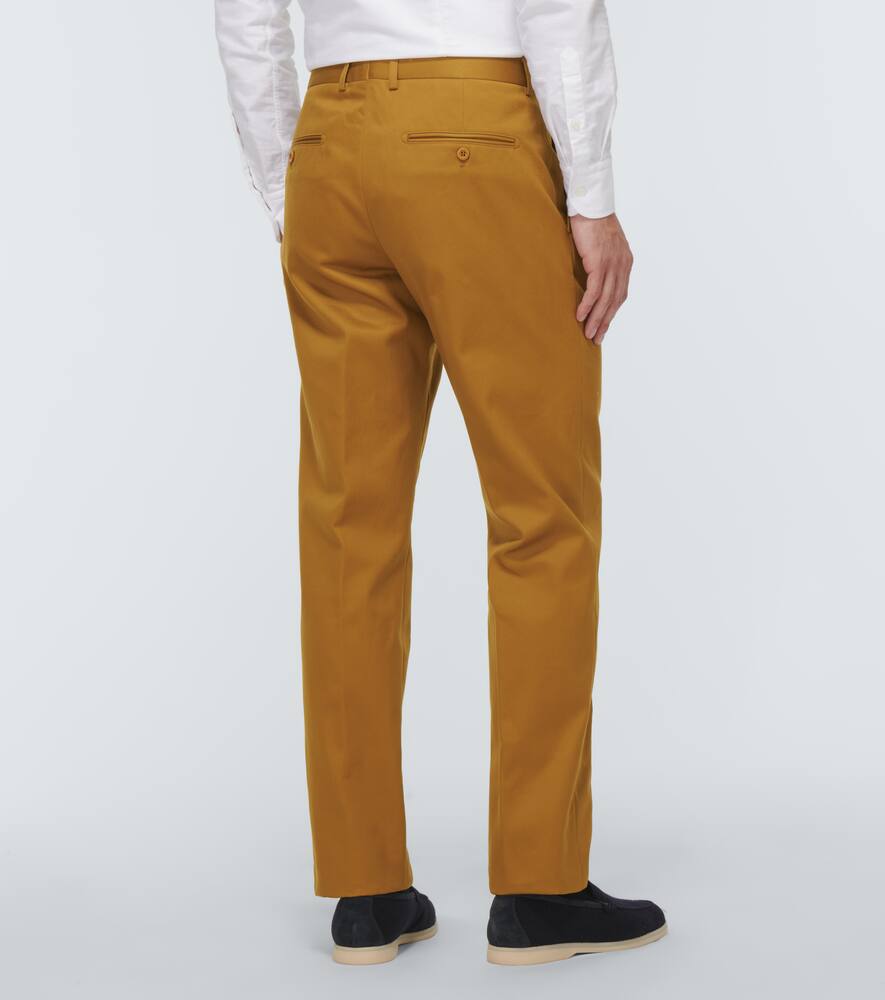 Shop Loro Piana Cotton Chino Pants In Desert Mist