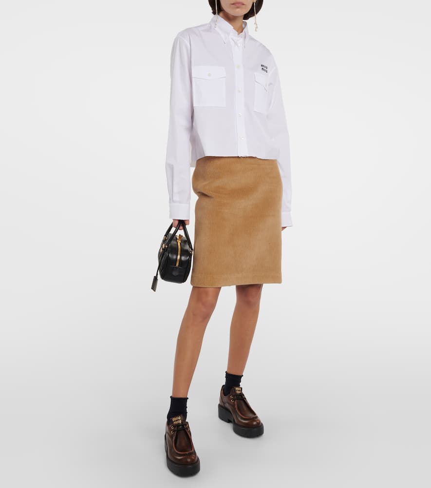 Miu Miu Boyfriend Lu Platform Derby In Brown