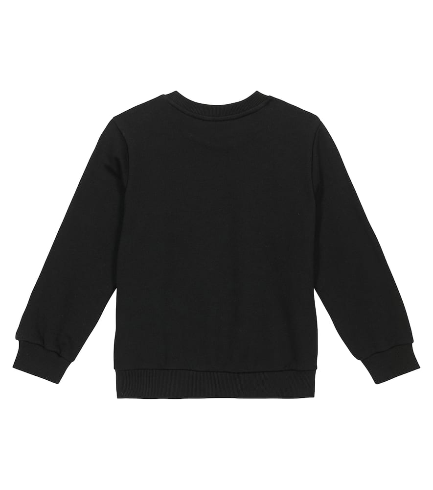 Balmain Logo Cotton Jersey Sweatshirt In Black