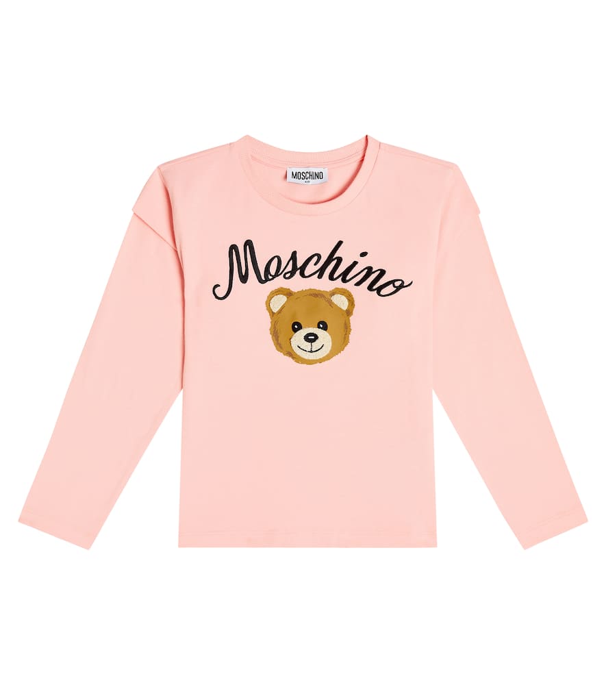 Moschino Kids Printed cotton-blend T-shirt