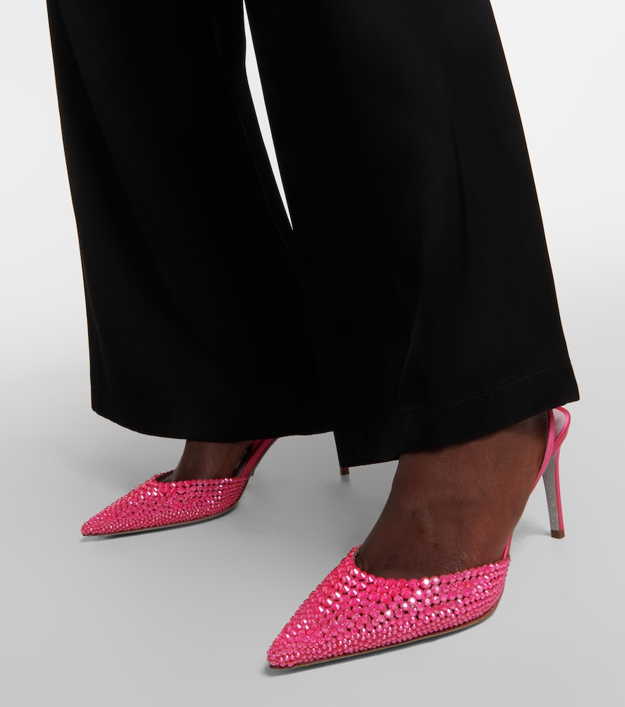 Embellished Satin Slingback