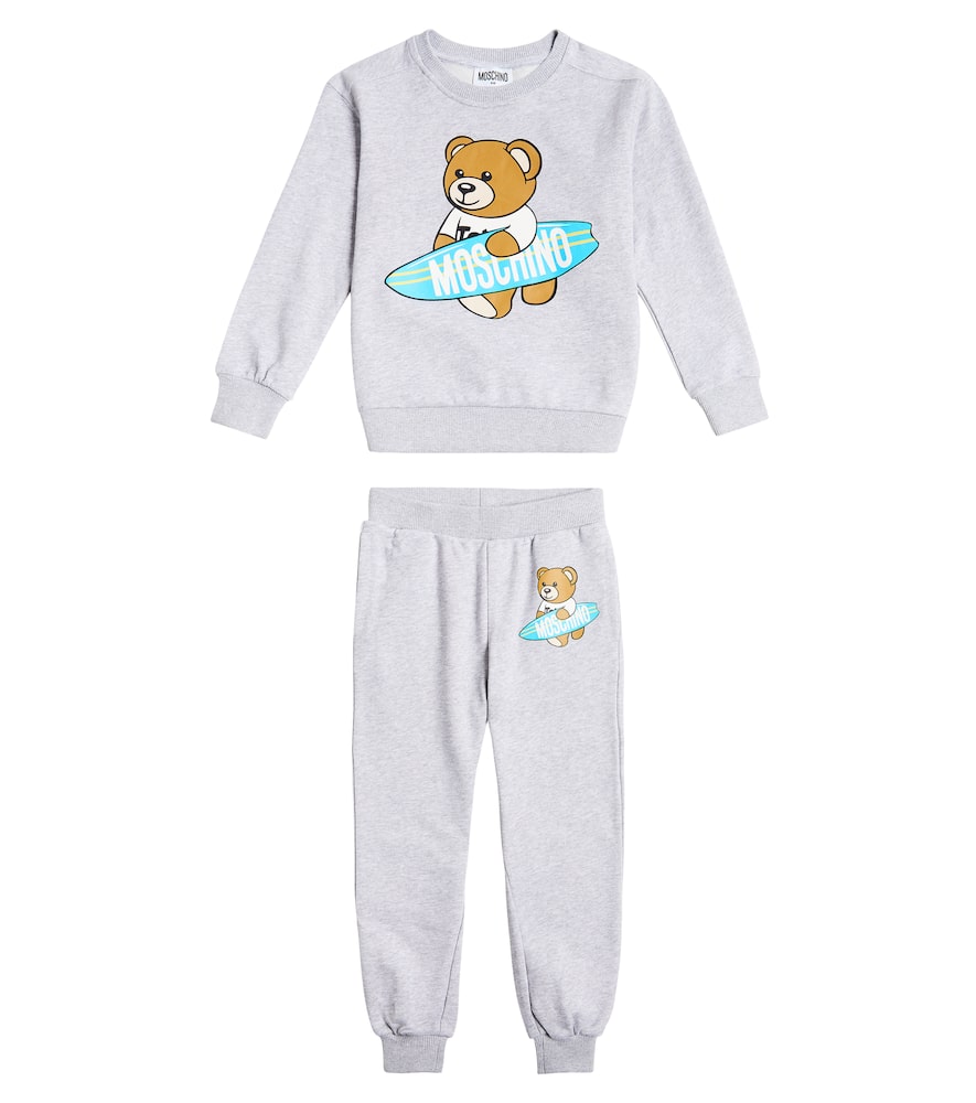 Moschino Kids Teddy Bear cotton-blend sweatshirt and sweatpants set