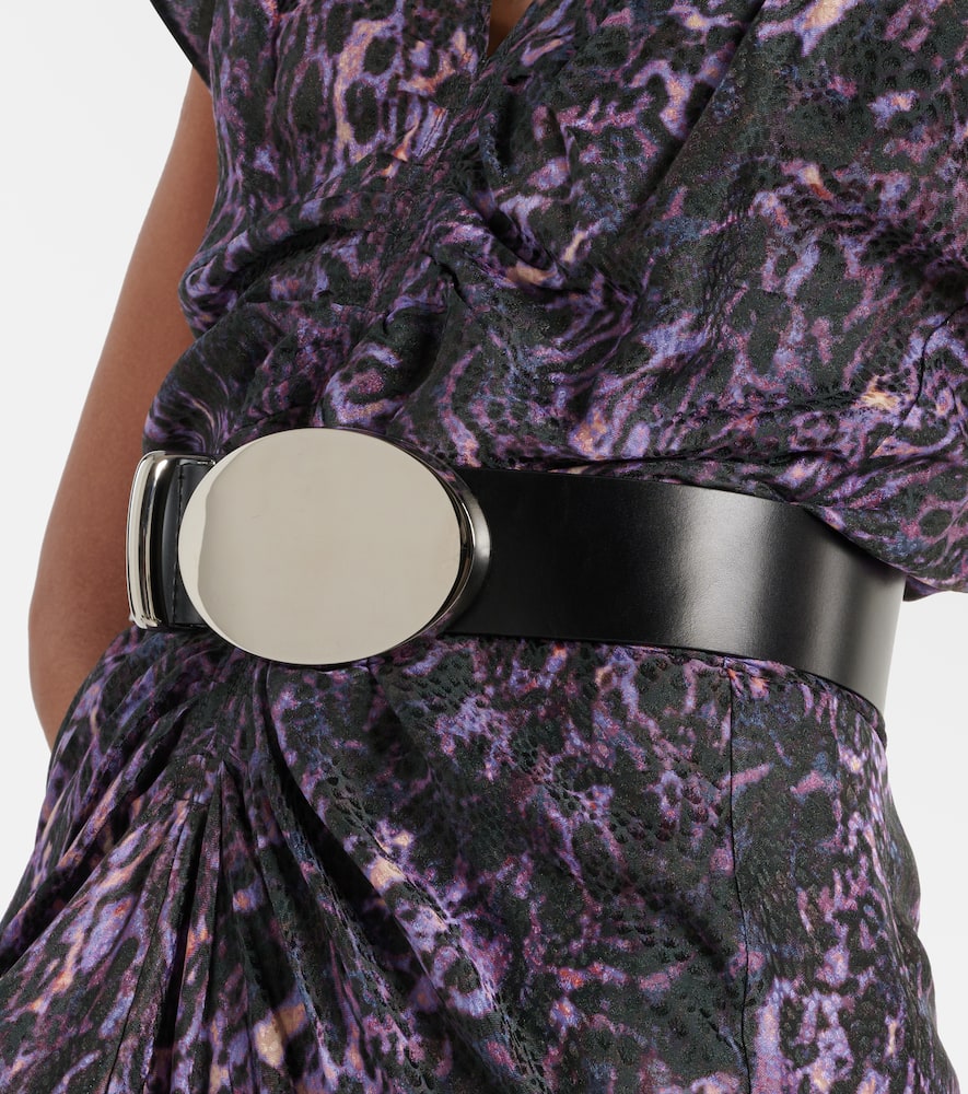 送料関税込み★ISABEL MARANT★Leonie レザーベルト Leonie belt Woman black and gold | ISABEL MARANT Official