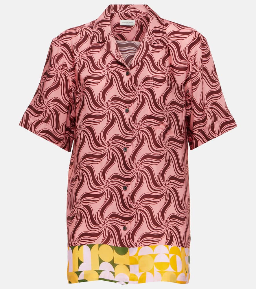 Dries Van Noten Printed bowling shirt