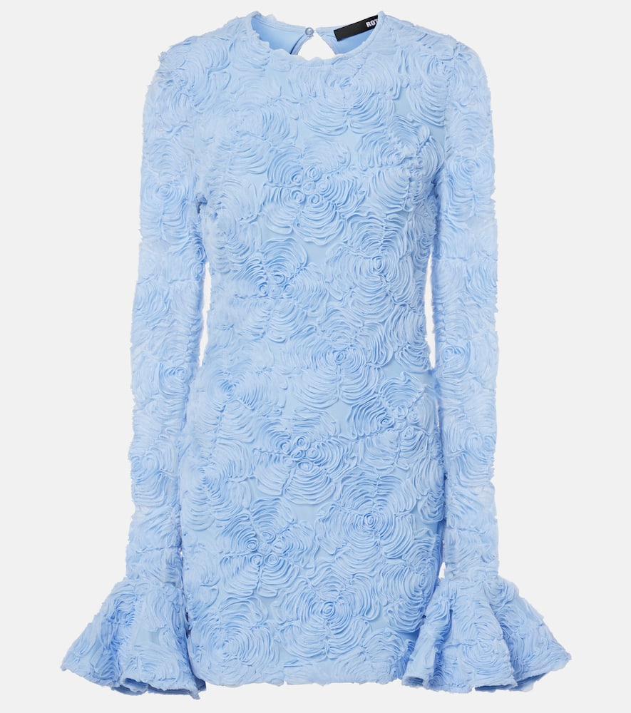 Rotate Birger Christensen Floral Minidress In Blue