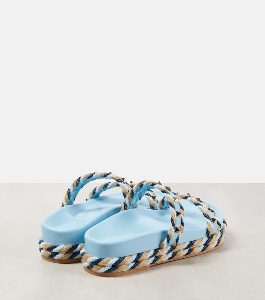 Valentino Sandalen Rockstud Torchon Mit Leder In Multicolor