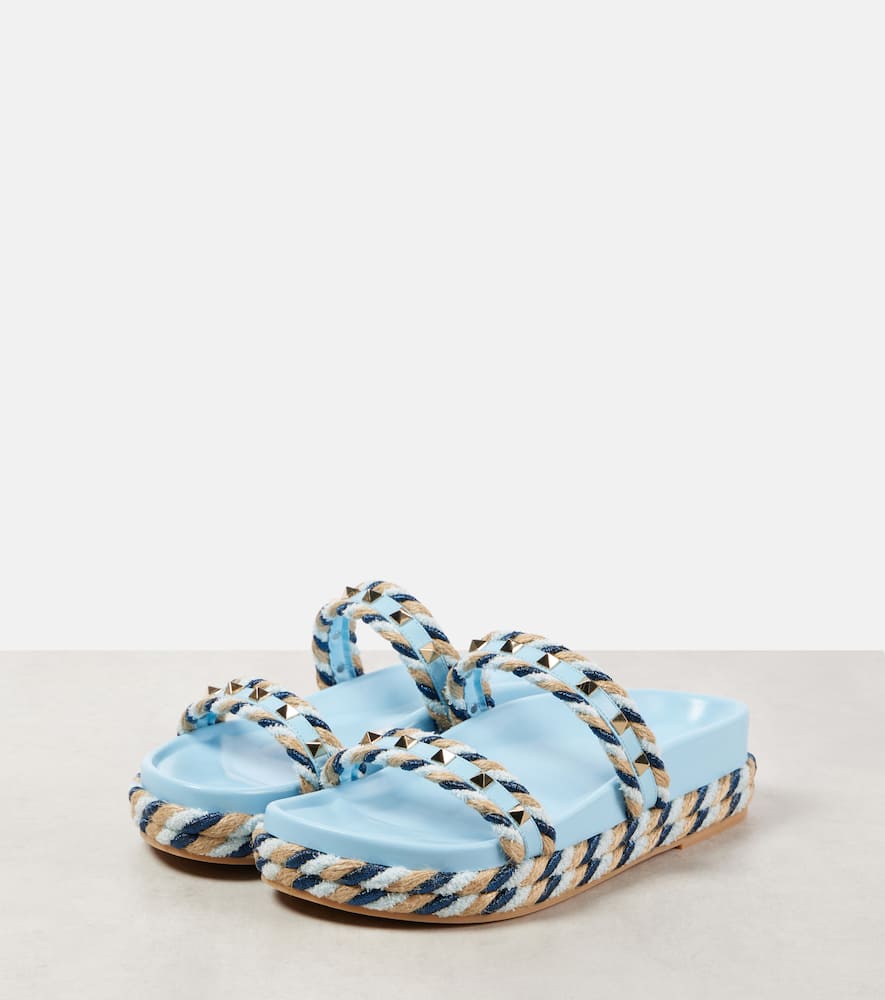 Valentino Sandalen Rockstud Torchon Mit Leder In Multicolor