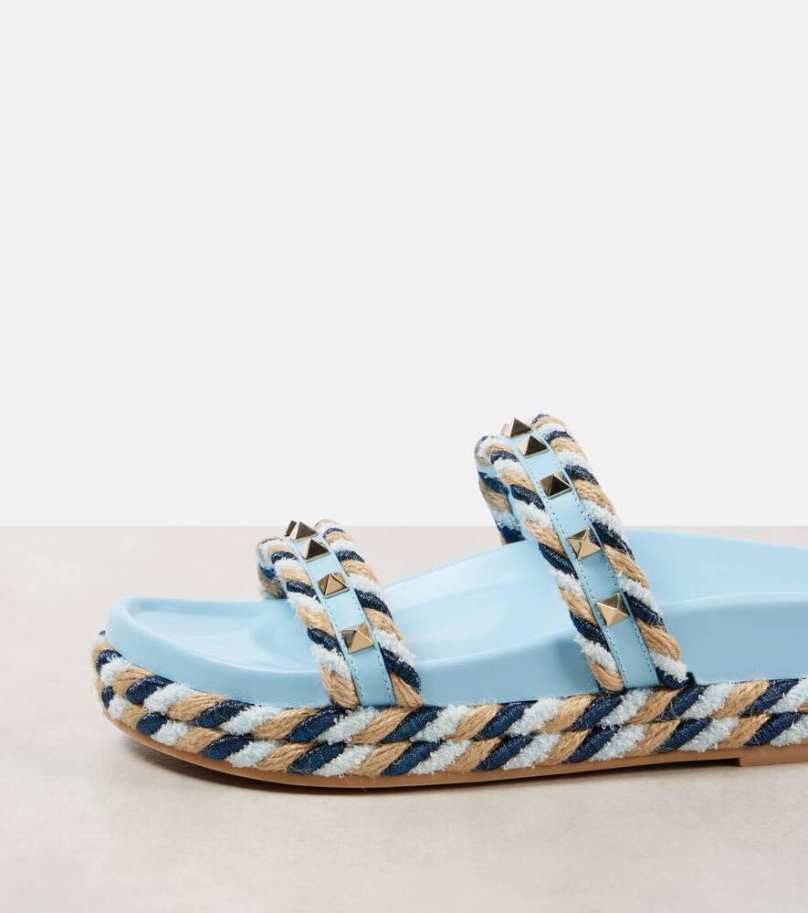 Valentino Sandalen Rockstud Torchon Mit Leder In Multicolor