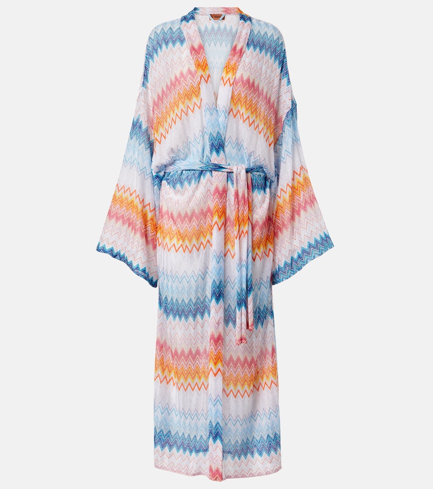 Missoni Zig Zag Lamé Beach Cover-up In Multicoloured