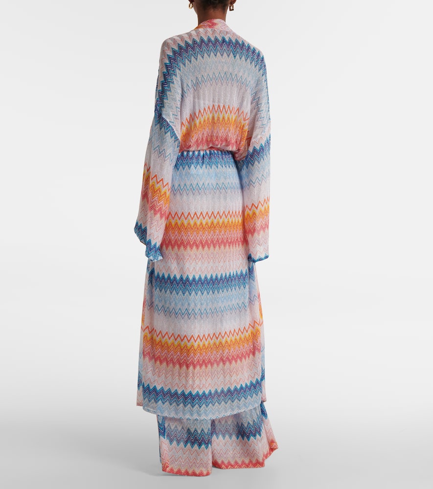 Missoni Zig Zag Lamé Beach Cover-up In Multicoloured