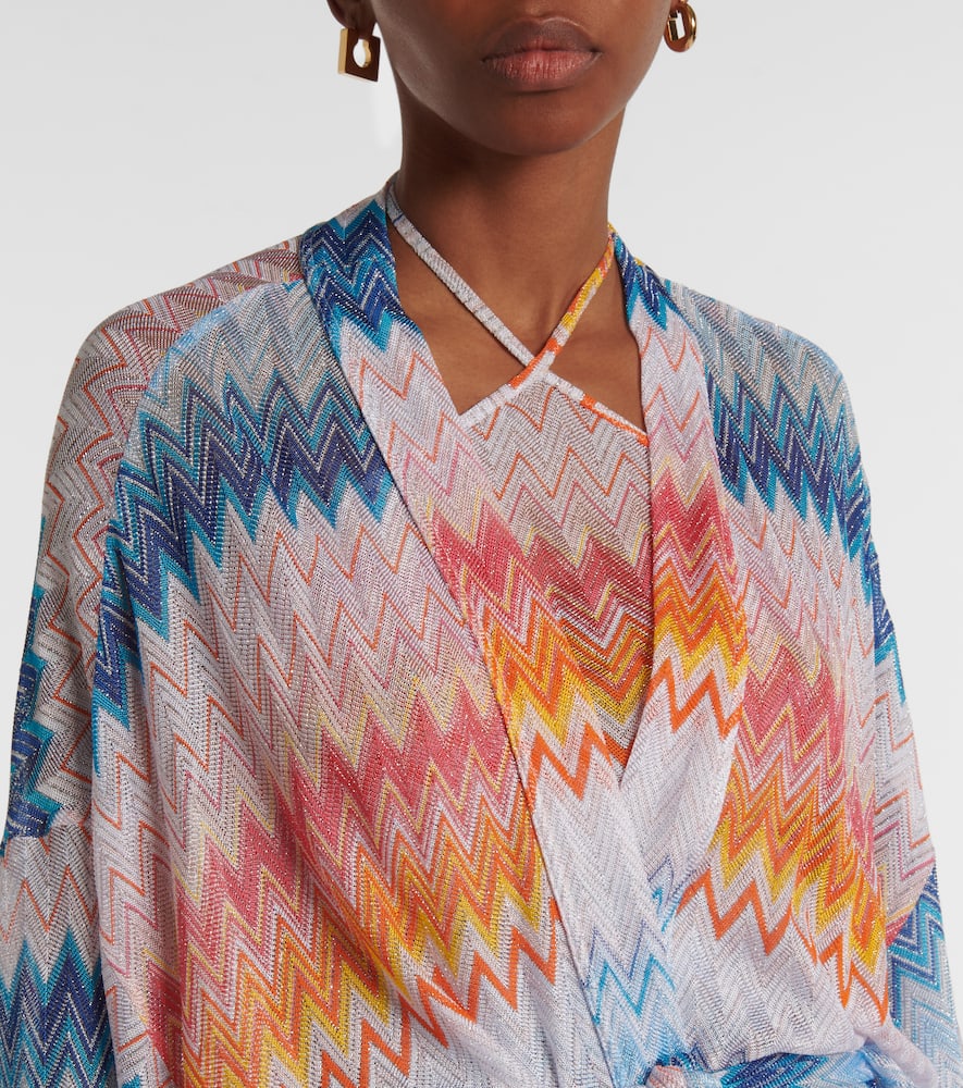 Missoni Zig Zag Lamé Beach Cover-up In Multicoloured