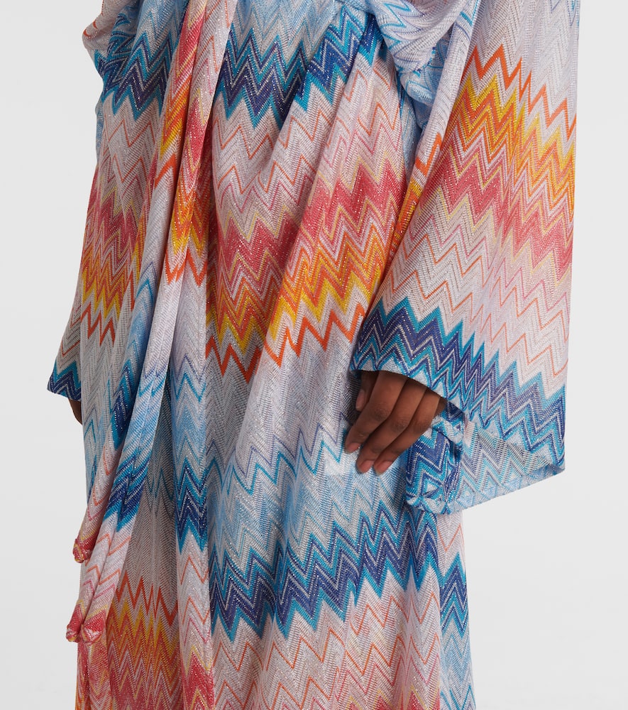 Missoni Zig Zag Lamé Beach Cover-up In Multicoloured