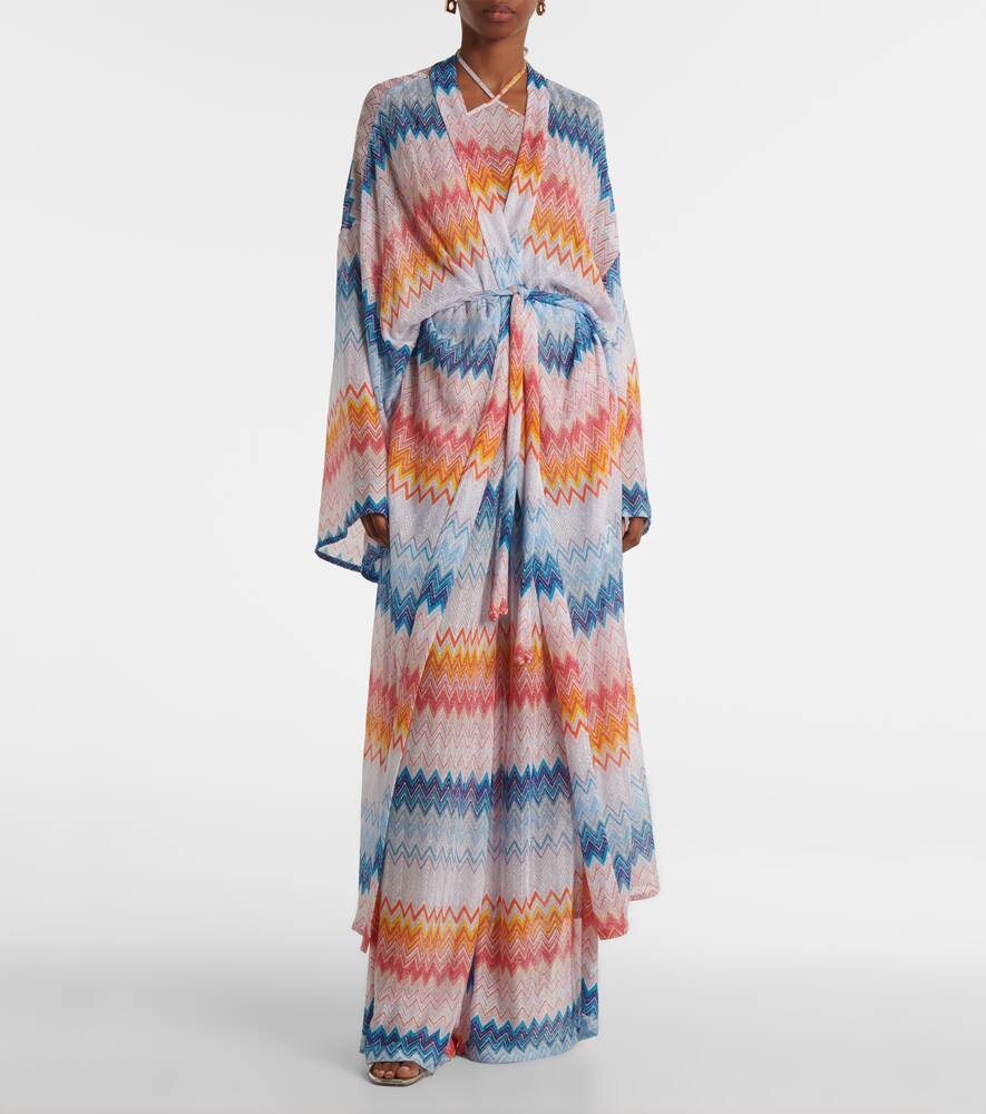 Missoni Zig Zag Lamé Beach Cover-up In Multicoloured