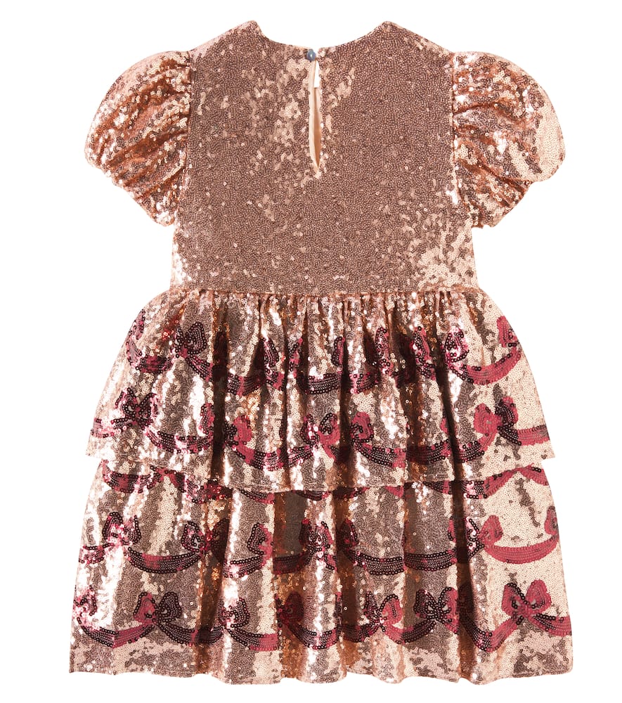 Konges Slojd Starla Bow Wow Sequined Dress In Pink