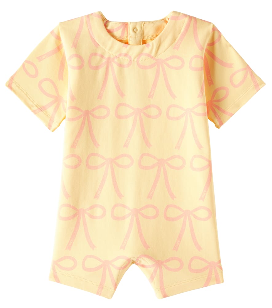 Tinycottons Baby Bows Cotton-blend Jersey Onesie In Multi