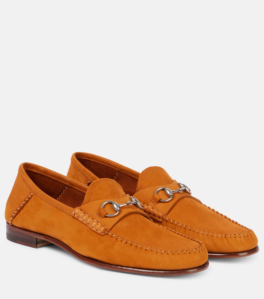 Gigi Horsebit suede penny loafers