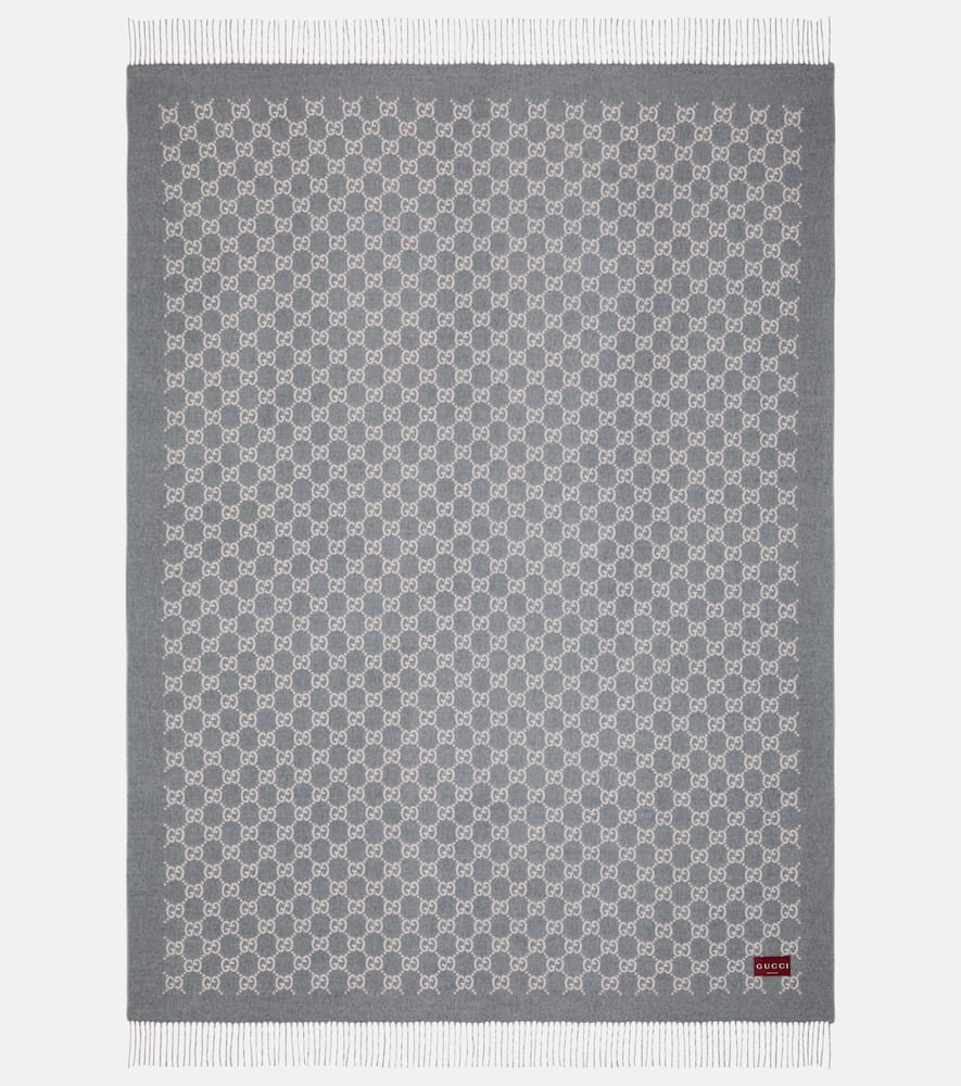 GG wool and cashmere blanket