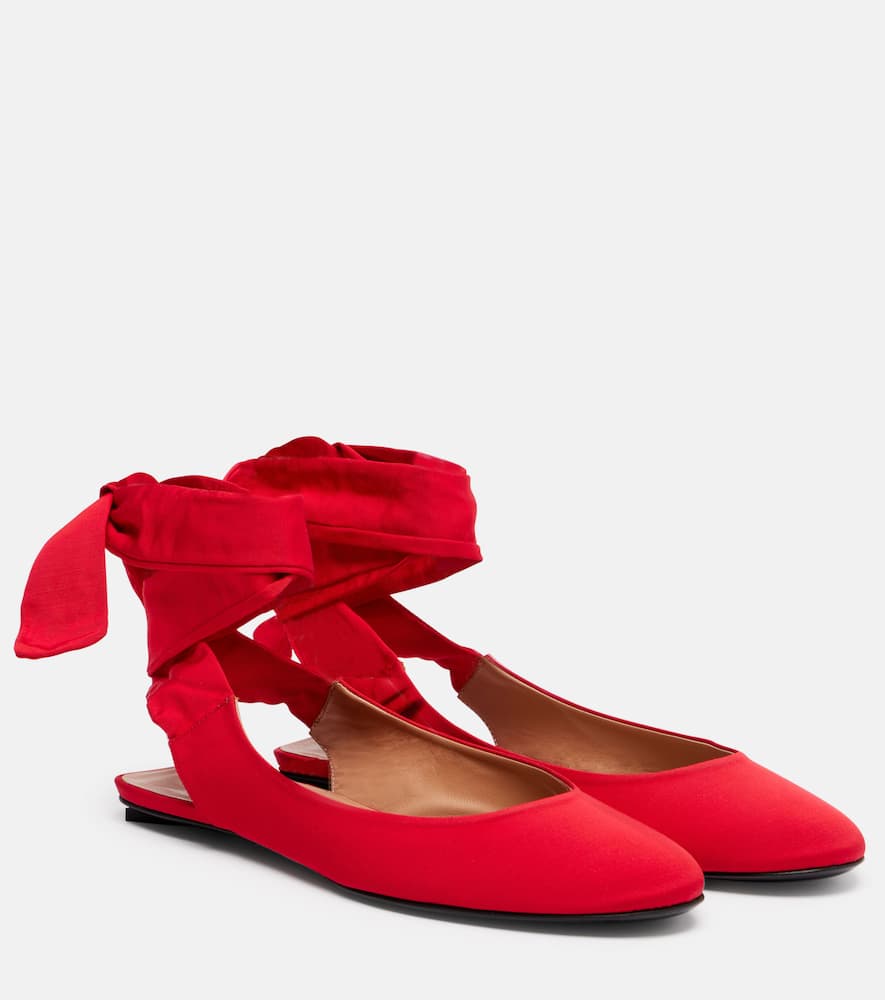 Attico Cloe Ballet Flats In Red