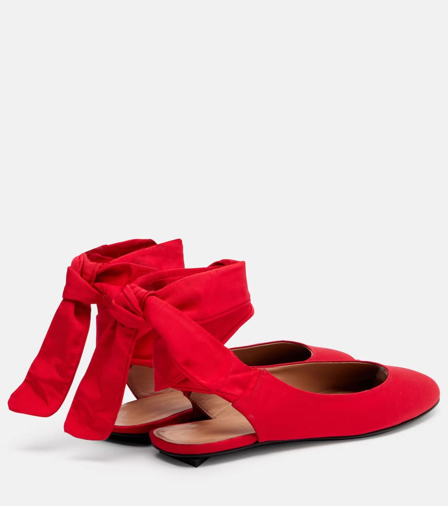 Attico Cloe Ballet Flats In Red