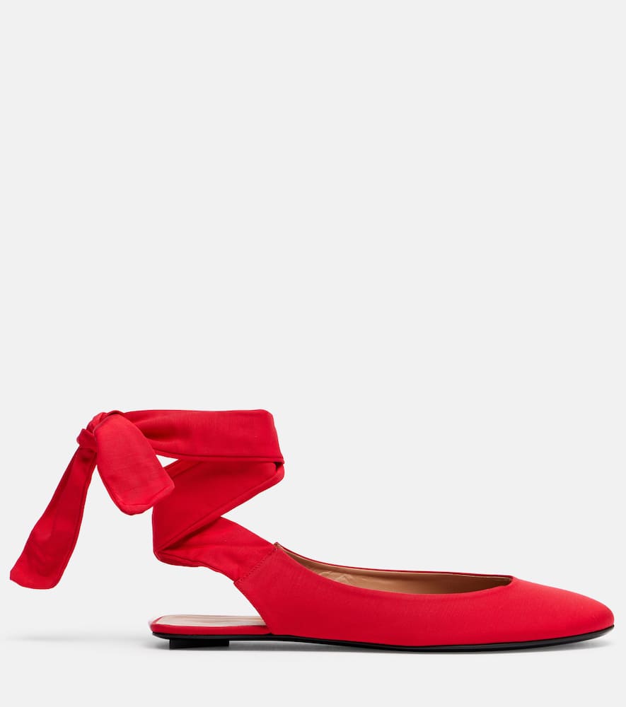 Attico Cloe Ballet Flats In Red