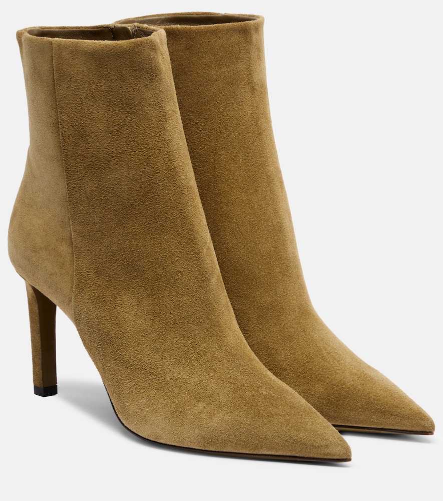 Jimmy Choo Frankie 85 Suede Ankle Boots In Brown