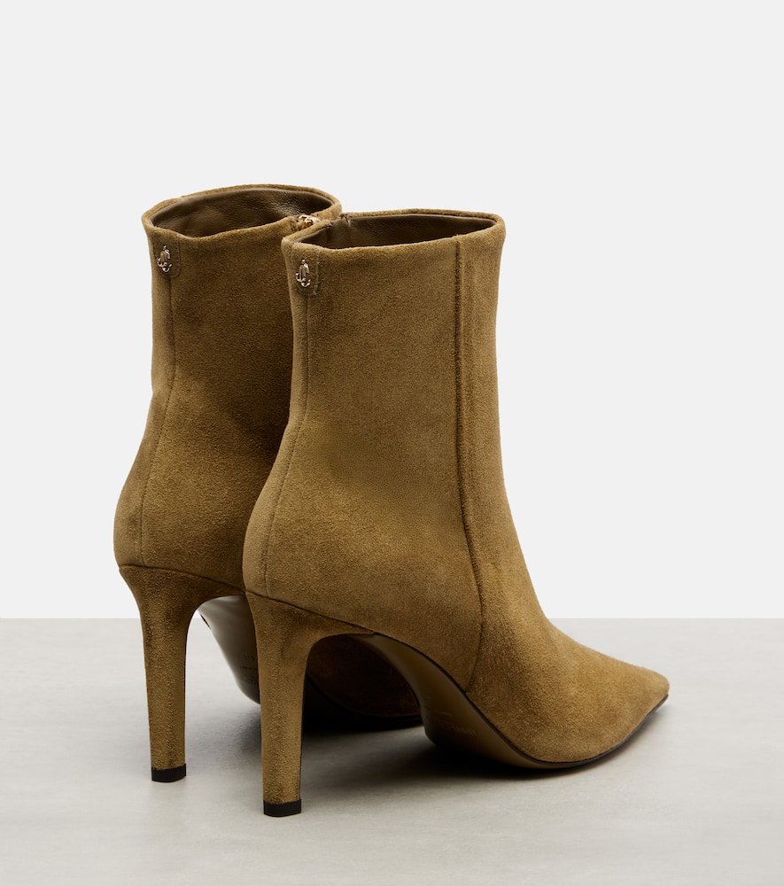 Jimmy Choo Frankie 85 Suede Ankle Boots In Brown