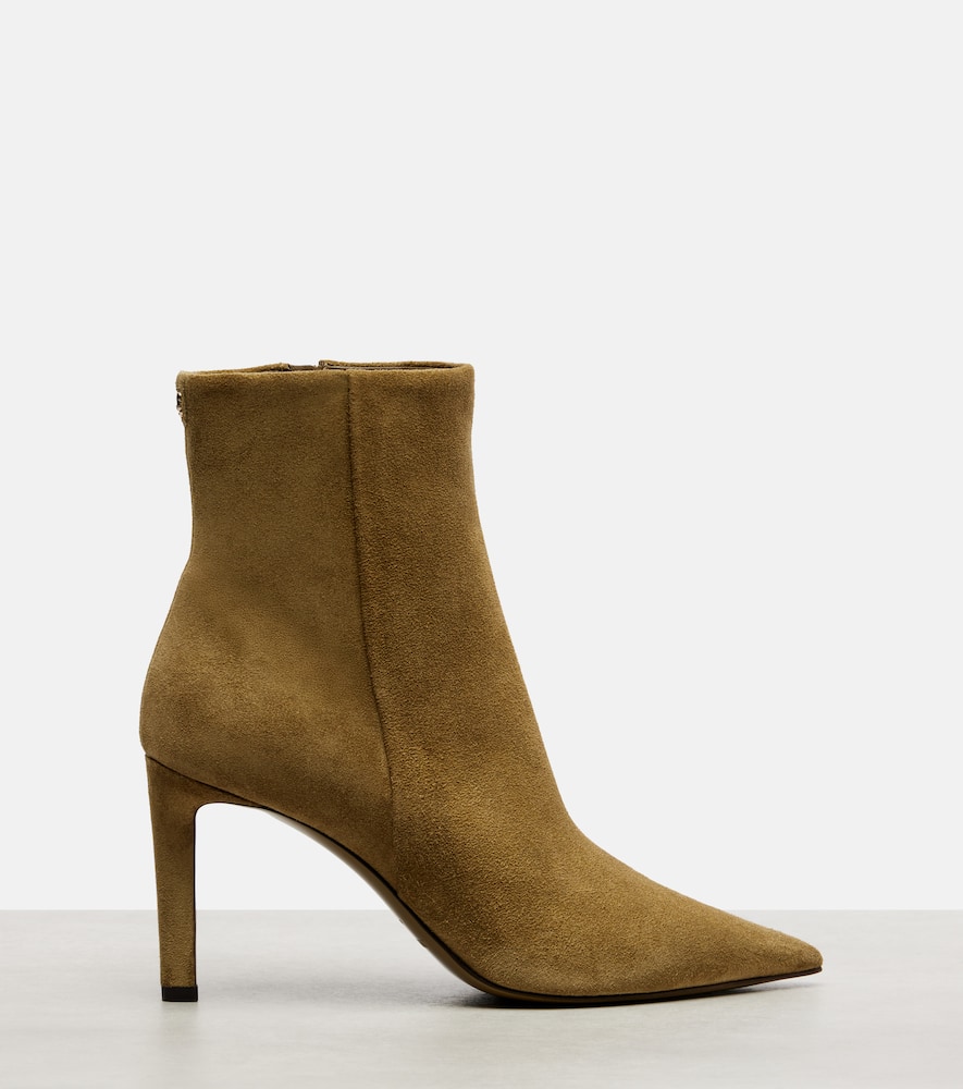 Jimmy Choo Frankie 85 Suede Ankle Boots In Brown