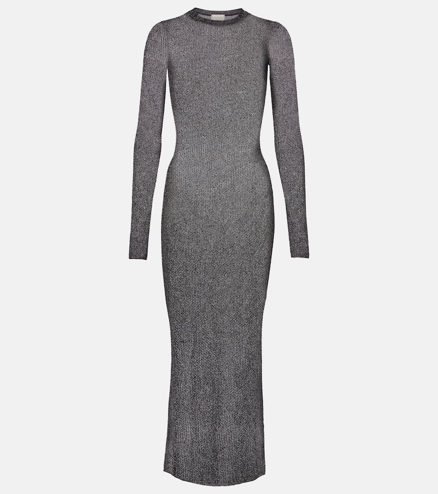 Fanelie knitted lamé maxi dress