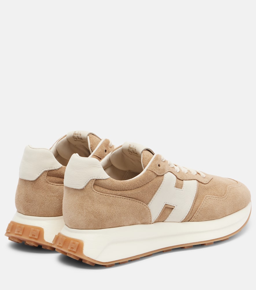 Hogan H641 Suede Sneakers In Sand