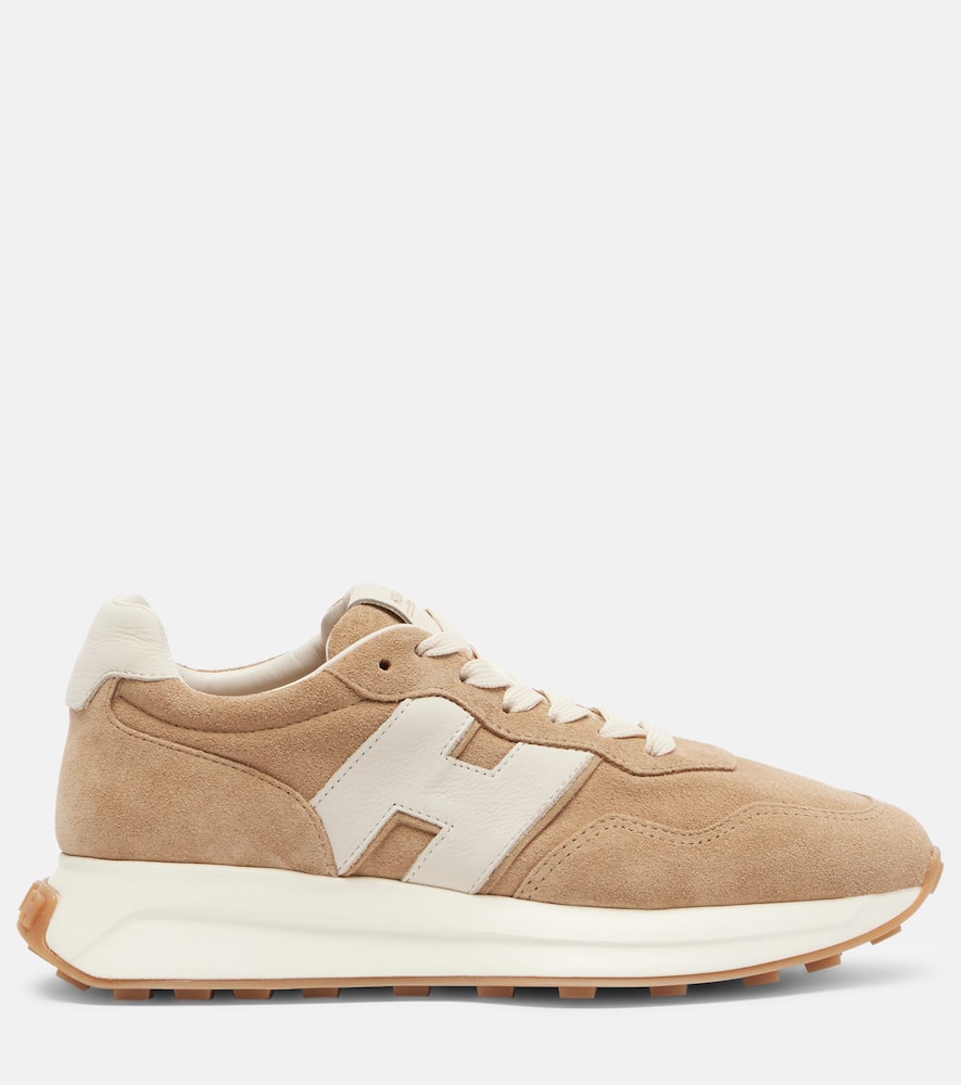 Hogan H641 Suede Sneakers In Sand