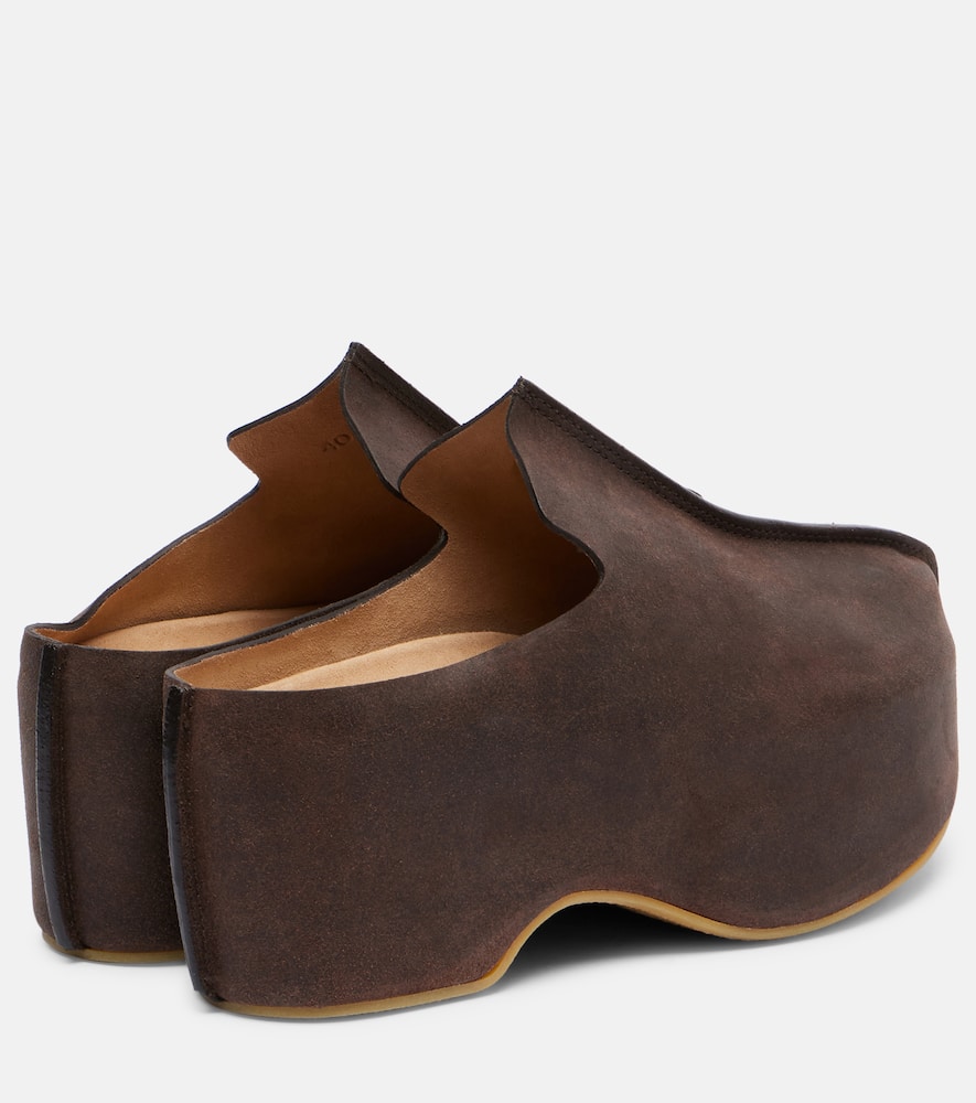 Jw Anderson Plateau-mules Aus Wildleder 50mm In Brown
