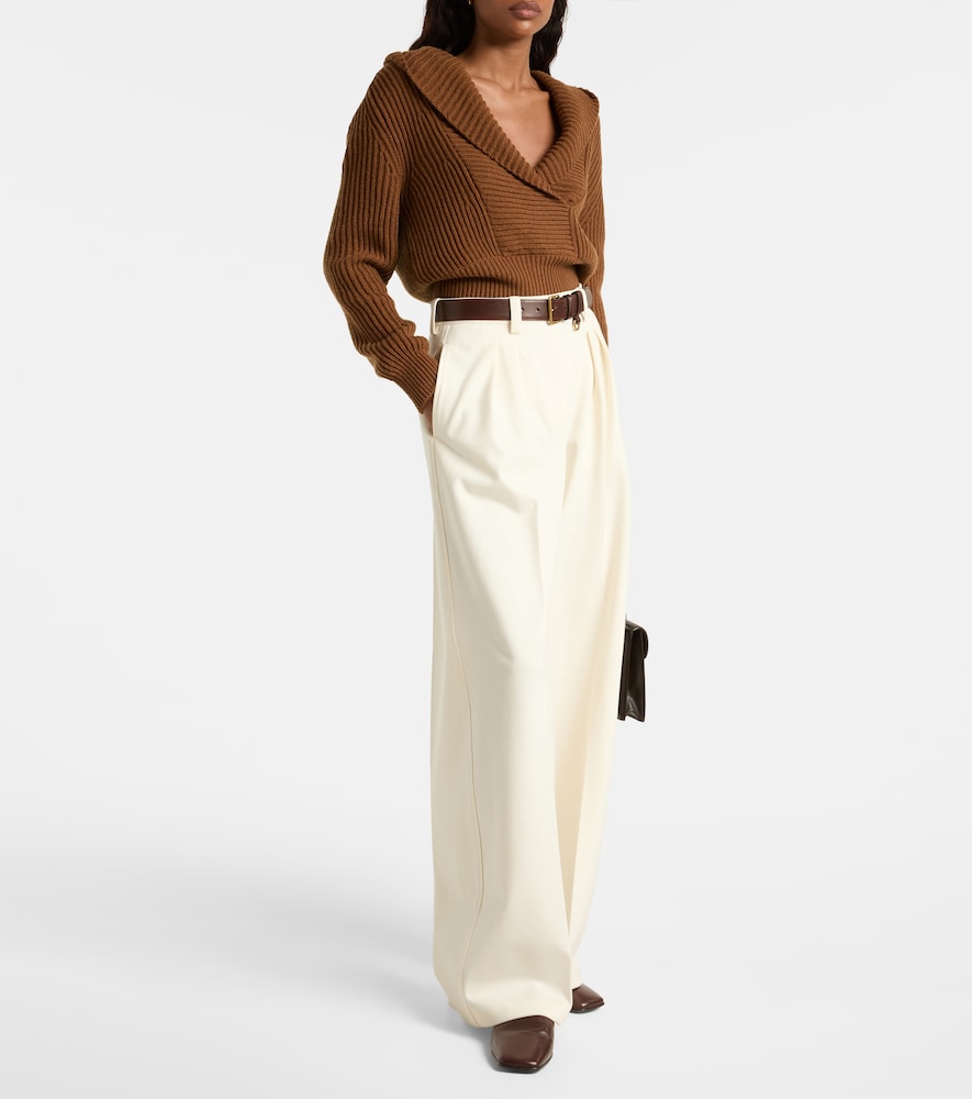 Max Mara Molo pleated wool and cotton-blend pants
