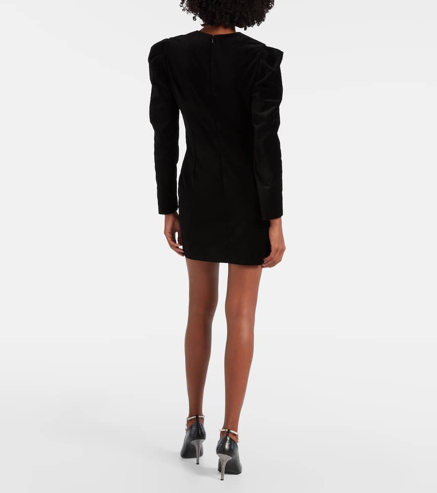 Isabel Marant Danee Embellished Velvet Minidress In Black