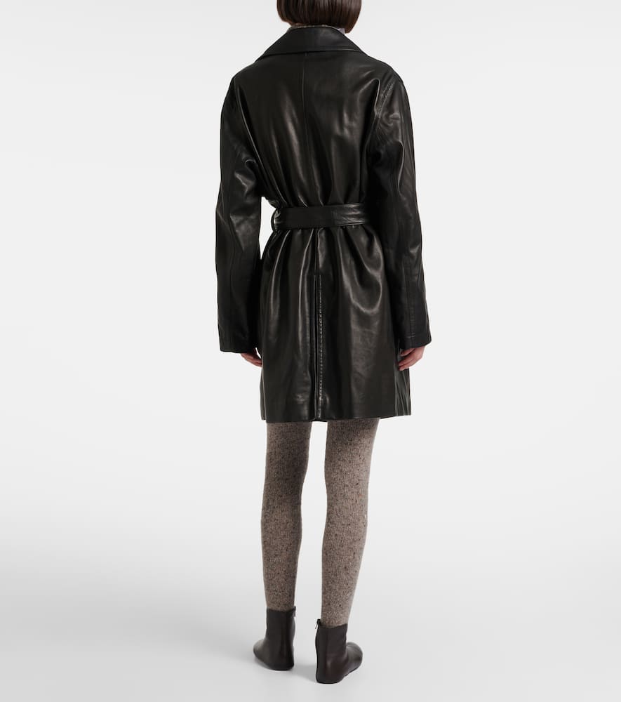 The Row Mumu Cashmere Tweed Tights In Brown