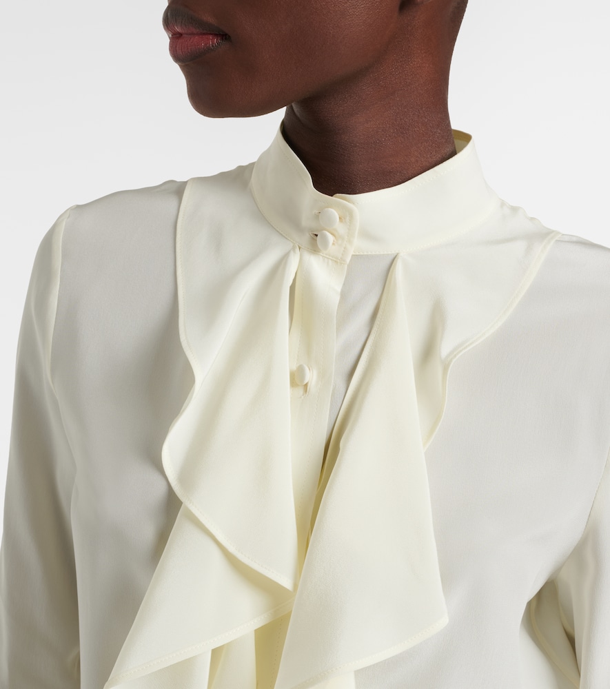  Mcqueen Mcqueen Ruffled Silk Blouse 