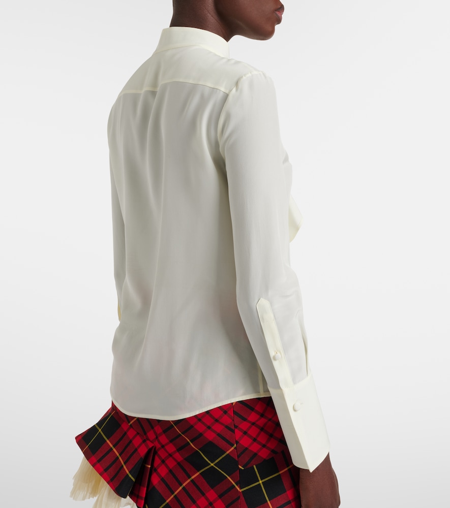  Mcqueen Mcqueen Ruffled Silk Blouse 